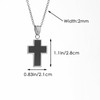 Scddboy Hip Hop Cross Necklace for Men Women,Black Textured Design