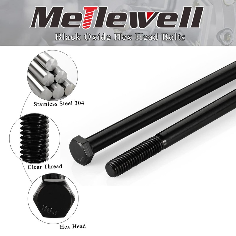 1/2-13 x 9“ Hex Head Bolts, Partially Threaded, Stainless Steel