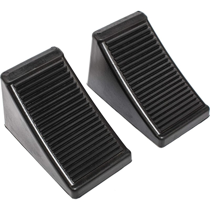 Unbranded 2 Pack MaxxHaul 50011 Rubber Wheel Chock with Eyelet