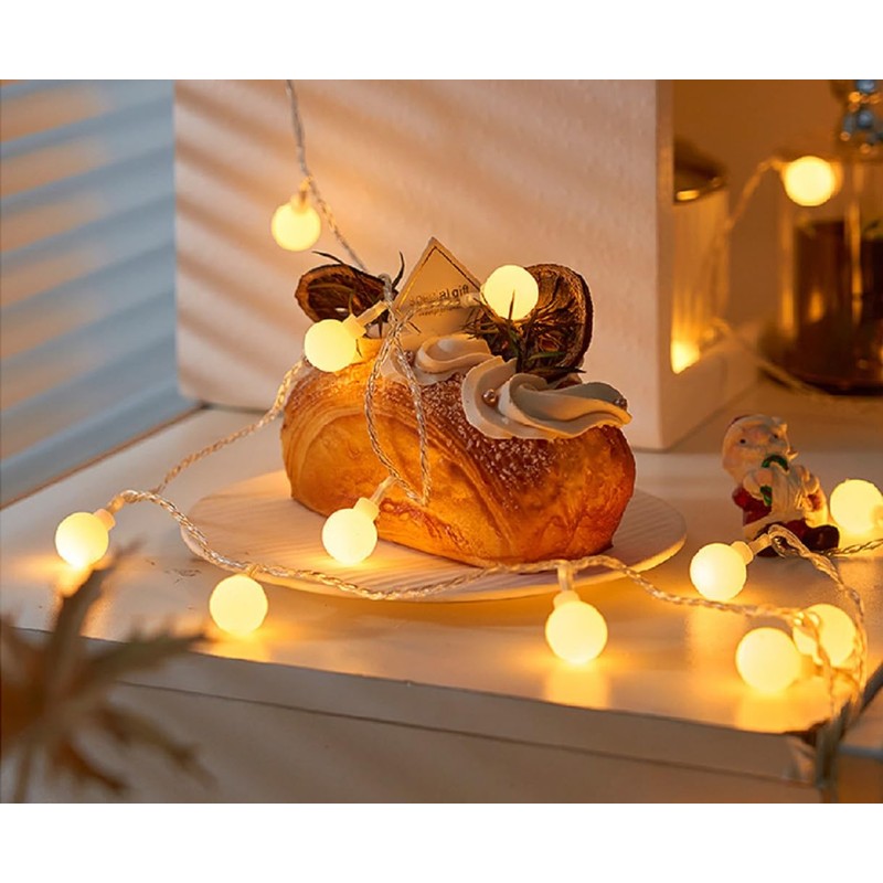 WFGGEH Globe String Lights, 10ft 20 LED USB Powered Globe