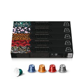 Nespresso Original Lungo Coffee Set, 5 Types (50 Cups), Original Exclusive Capsules RO-E05K04