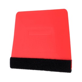 HARFINGTON Vinyl Squeegee, Felt Edge Vinyl Wrap Decal Squeegee Tool, 4-Inch Car Vinyl Film Scraper Plastic Squeegee for Car Wrap, Sign Making, Window, Red, Trapezoidal