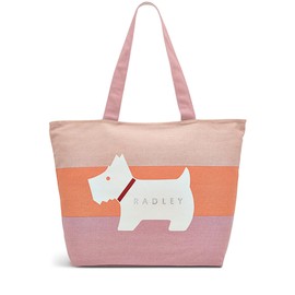 RADLEY London Heritage Dog Stripe - Responsible - Large Ziptop Tote Bag