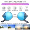 Canoazo Retro Round Hippie Sunglasses Women Men Polarized Small Circle