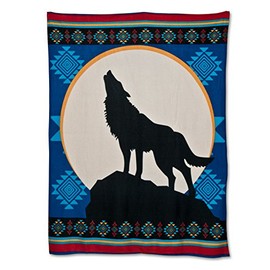 Native American Style Fleece Blanket - Call of the Wild