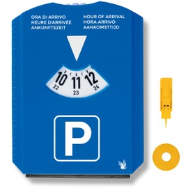 pubblimania Multifunctional parking disc Europe 5 in 1: ice scraper, rubber spatula, shopping cart and profile size (Europe)