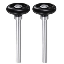 sourcing map 2pcs 1.8" Nylon Garage Door Rollers for 2" Garage Track, 4.25" Stem Standard Rollers, Black
