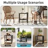EasyUp Outdoor Side Table & End Table, 2-Tier Waterproof Resin