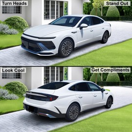 BOGAR TECH DESIGNS Precut for Hyundai Sonata 2024-2025 Full Headlight Taillight Tint Kit, Light Smoke