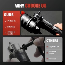 2-in-1 Drill Chuck Ratchet Spanner Wrench Tool for Impact Driver and Drill Press–Universal Chuc/k Ke/y, Drill K/ey Chuck and Ch/uck Keys for Dr/Ill Chucks, Heavy-Duty Ratchet Wrench