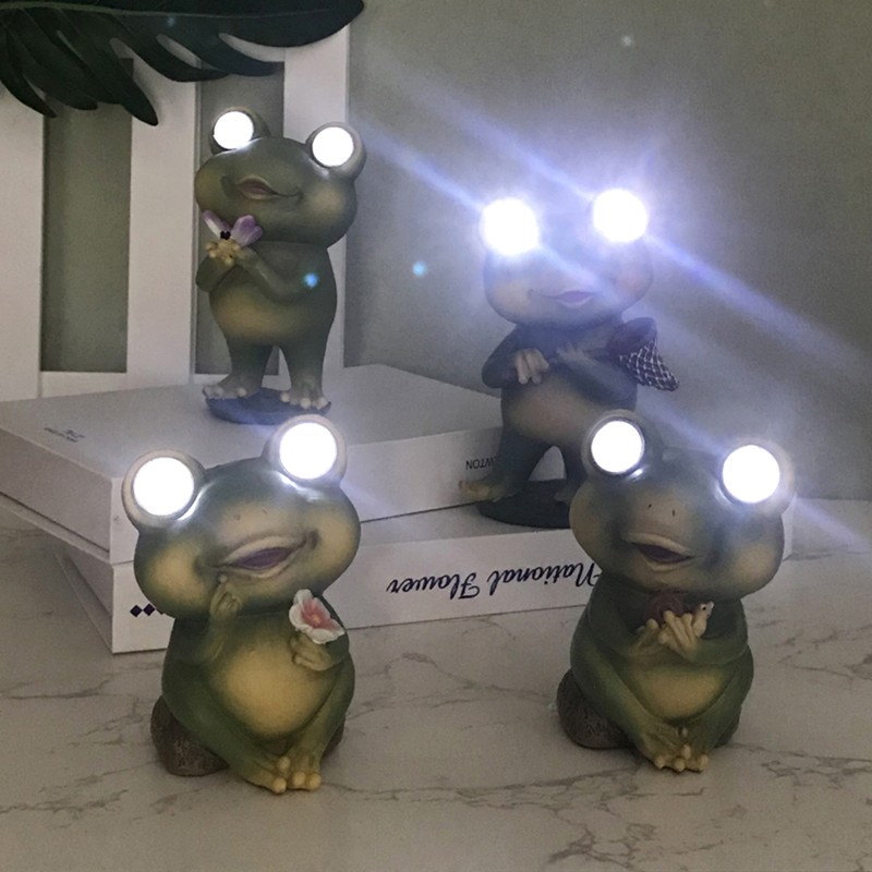 Garden Patio Fence Solar Lights Scare Resin Decorations Solar Garden