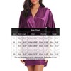 Wikoan Women's Satin Dressing Gown, Soft Silk Robe Lightweight Sleepwear