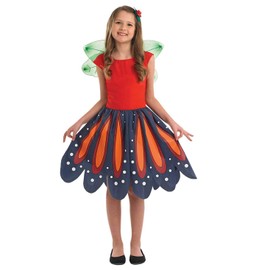 Fun Shack Woodland Fairy Costume Girls, Red Fairy Costume, Fairy Kids Costume, Pixie Costume Kids Fairy Costume Small