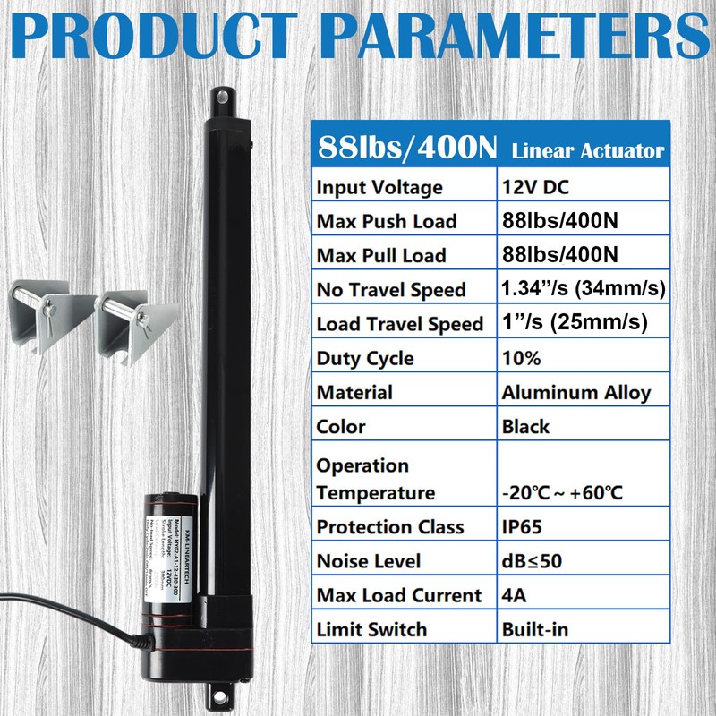KM-LINEARTECH 20 Inch 20" 500mm High Speed 1.34"/s 34mm/s 400N