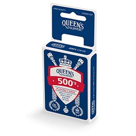 Queens Cardboard Slipper Poker 500'S Playing Cards with 11, 12, and 13 Spot Cards & Rules of Play (Pack of 1)