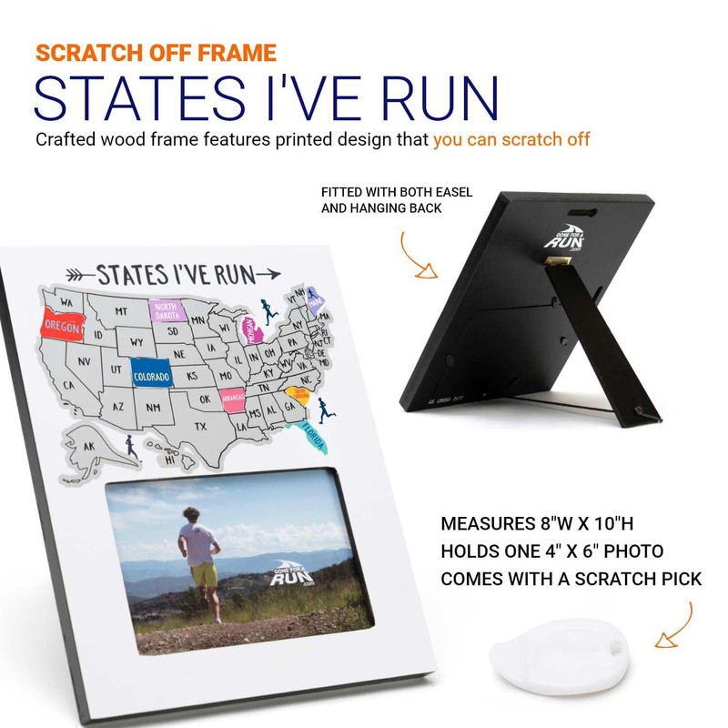 Gone For a Run Scratch Off Photo Frame | States