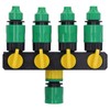 Water Hose Splitter ABS Material 4 Way Stainless Durable Garden