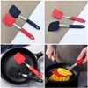 Silicone Cookie Spatula Turner, 2Pcs Silicone Spatula Nonstick Heat-Resistant Mini