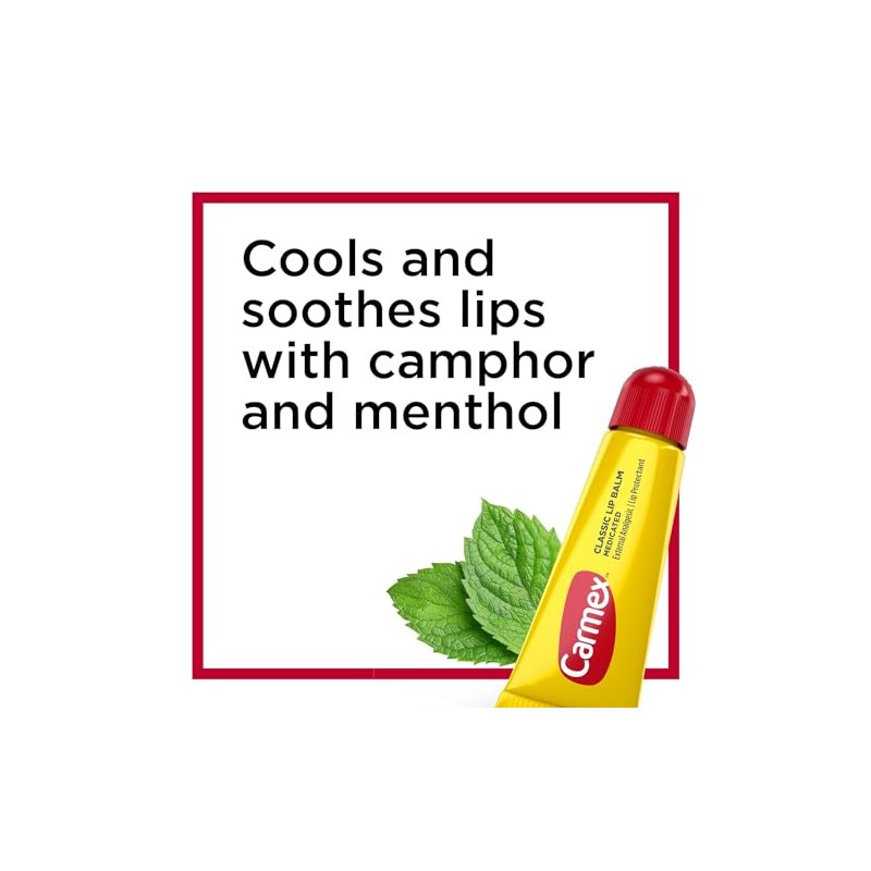 Carmex Bálsamo labial clásico medicado 0.35 oz (paquete de 9)