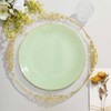Tableclothsfactory 10 Pack | 10" Glossy Sage Green Round Plastic