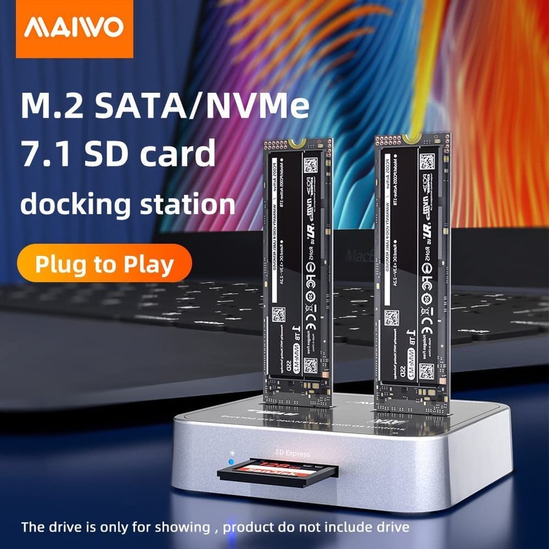 MAIWO K3016SD 2 bay M.2 SATA / NVME Docking Station