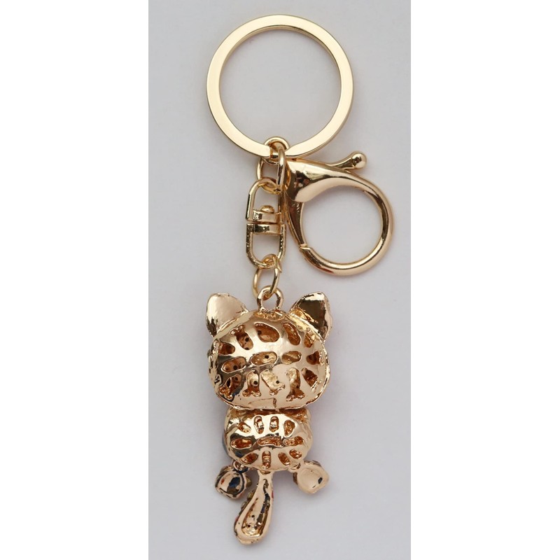 SunAge Keychain Cat Jewelry Rhinestone Cat Design Cute Key Chain