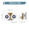 sourcing map 25mm Double Shower Door Rollers Copper Top Wheels
