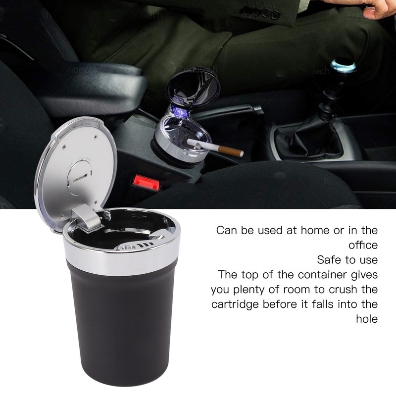 Car Smokeless Ash Tray Portable Fashionable Fire Prevention Auto Ashtray
