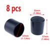 Risbay Silicon Chair Leg Floor Protectors, 20Pcs Black Furniture Pads,Fit