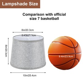 Set of 2 Small lampshades 10 inch for Table lamps and Nightstand Lamps,Assembly Required,Small Empire lamp shade Spider Fitter, Handcrafted Natural Linen lamp shades (8"x10"x8", Grey)