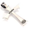 BICO 'Fated Cross' Satin Silver Finished Pendant (E296)