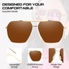 SODQW Tangle Free Aviator Sunglasses for Women Men Square Polarized
