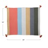 Creative Co-Op Woven Cotton Blend Throw with 8 Stripes and
