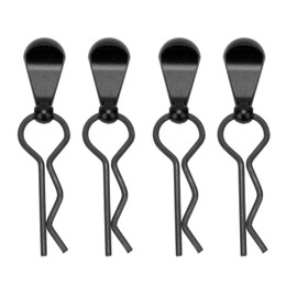 4Pcs RC Body Clip Pin Stainless Steel R Shape RC Car Body Clip with Aluminum Alloy Handle for 1/8 1/10 RC Cars Black