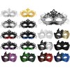 Sratte 16 Pcs Couple Masquerade Mask with Diamond Unisex Half