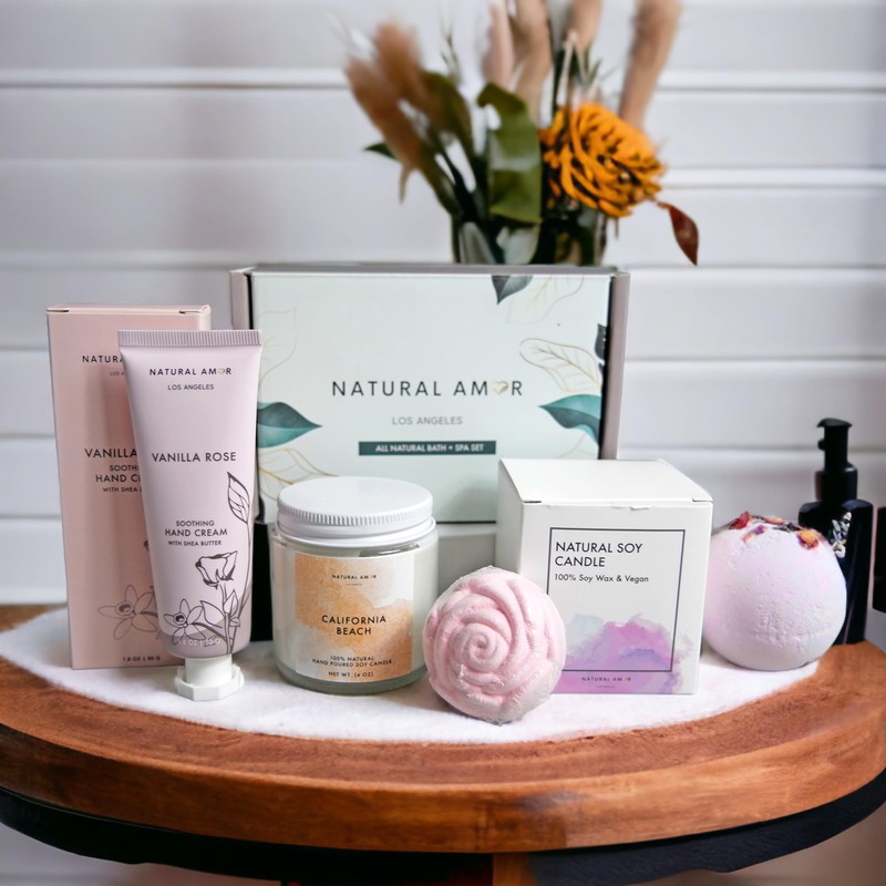 Natural Amor Relaxation Spa Gift Set for Women, 5 Piece