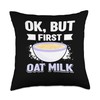 Oat Milk No Dairy Organic Plant Based Vegan Vegetarian Throw