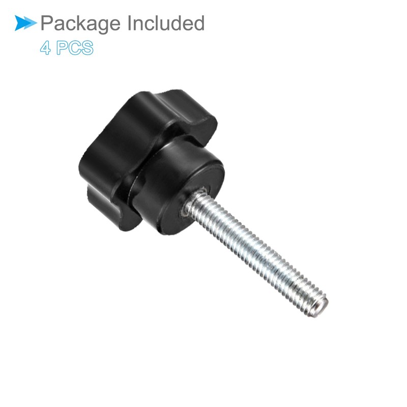 CoCud M5 x 25mm Male Thread 30mm Header Plastic Thumb
