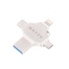 Wayzu 4-in-1 USB Flash Drive, Multi-Device Compatible, Type-C/Lightning/Micro-USB/USB-A, Portable Storage