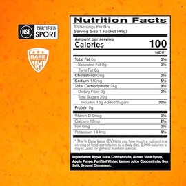 Bare Performance Nutrition Bpn Gel Endurance Carbohidratos 100 Calorías Por Paquete Vegano Gluten Correr Sobres Individuales Manzana Canela