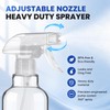 360° Glass Spray Bottles, Adjustable Nozzle, 16.9 oz, Clear