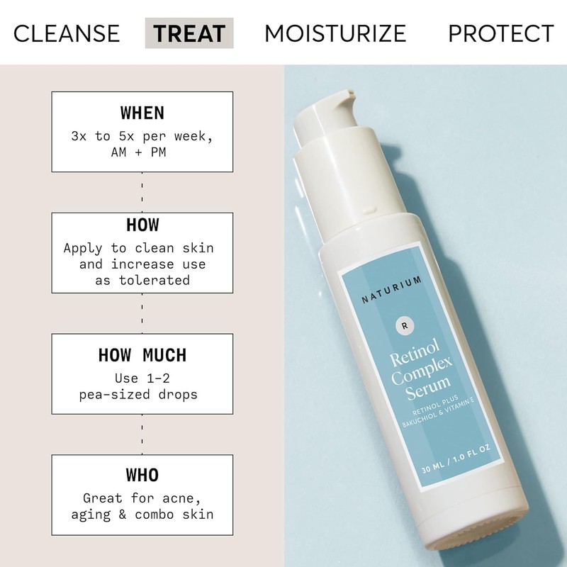 Naturium Retinol Complex Serum, Microencapsulated Retinols plus Bakuchiol, Refining &