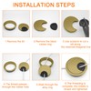 2 Pcs 60mm Gold Desk Cable Grommets - Zinc Alloy