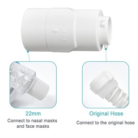 Hose Adapter Compatible with Airmini Hose Adapter, Tubing Travel Adapter Connect Any 22mm Mask Diameters,Hose Connector Compatible with Airmini Accessories, Tube Connector for 22mm Mask Diameters