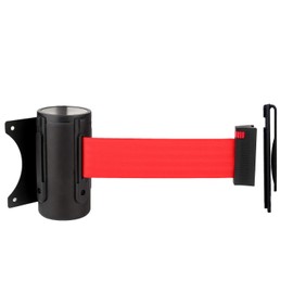 LeaGerous Retractable Wall Barrier, 6.5 feet Wall-Mouted Crowd Control Barrier with Retractable Belt Braking System Support (Fixed Bracket)