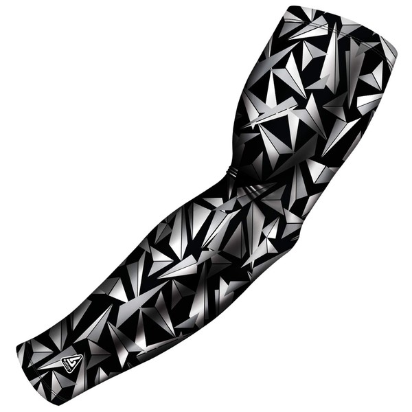 B-Driven Sports Compression Arm Sleeve For Men & Women. Helps Improve Circulation For Activities incl. Biking, Running, Gaming, Gardening -Large Black