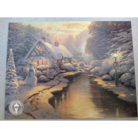 Thomas Kinkade "Christmas Evening" Art Refrigerator Magnet NEW 4x5"