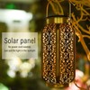 5730LED Hanging Lamp Solar Powered IP44 Waterproof Hex Hollow Lantern