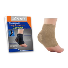 JianiMed Heel Protector - Plantar Fasciitis, Compression Support, Ankle Strains, Sprains, Protection, Daily Use, Taiwan Excellence S/M
