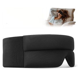 Sleep Mask, Light Blocking Design Night Blindfold for Sleeping, Memory Foam Eye Cups for Women and Men, Sleep Eye Mask for Side Sleeper, Blindfold for Travel, Nap, Yoga, Black